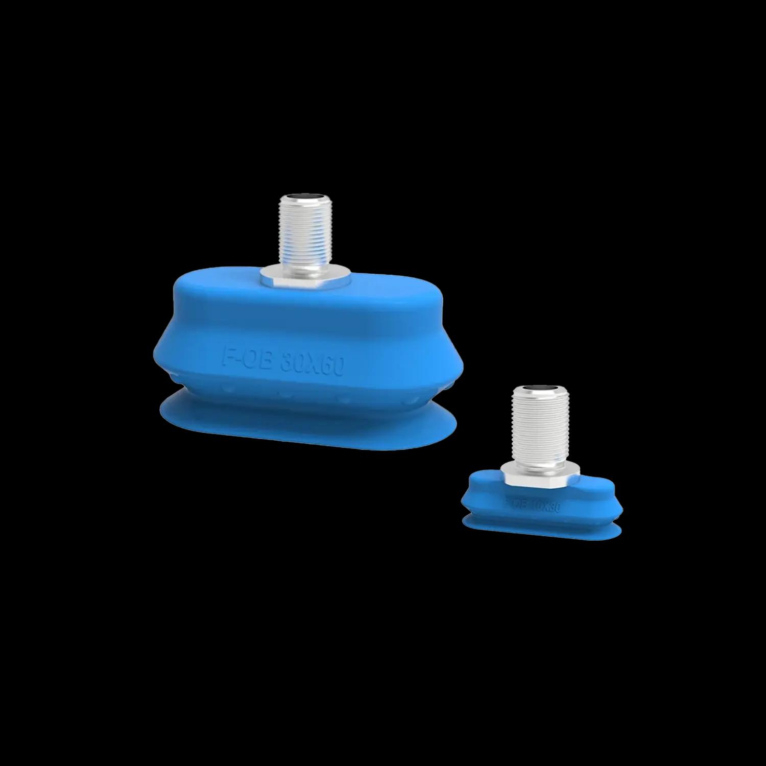 Series F-OB oval bellows suction cups for food, detectable (10 x 30 – 30 x 60 mm)